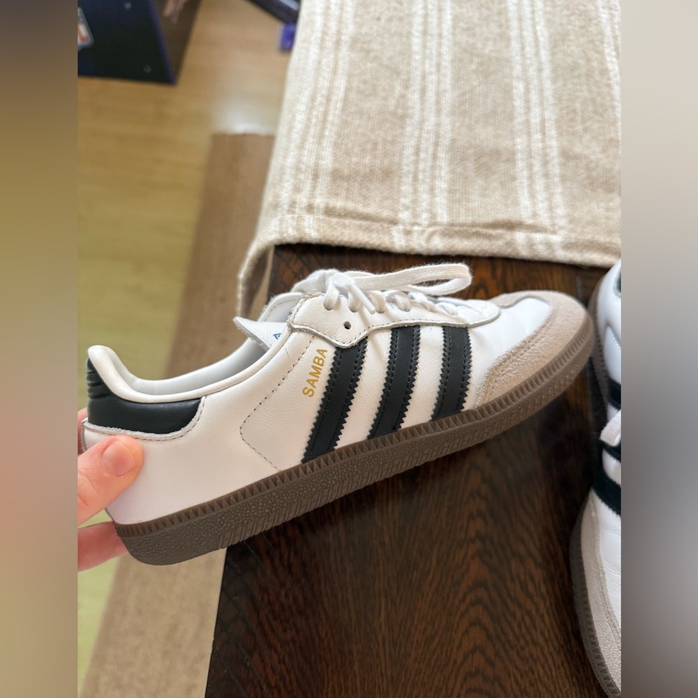 Adidas Samba White Black and Brown Sneakers - Picture 5 of 7